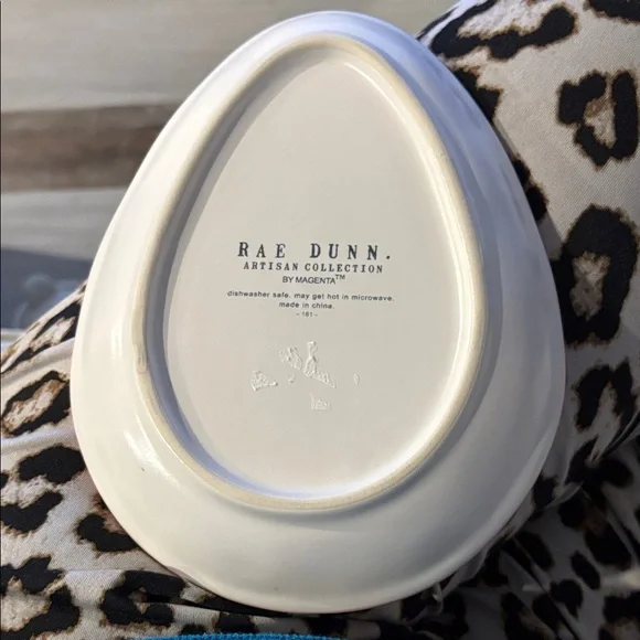 Rae Dunn Eggstra Special White and Pink Plate - Picture 2 of 4